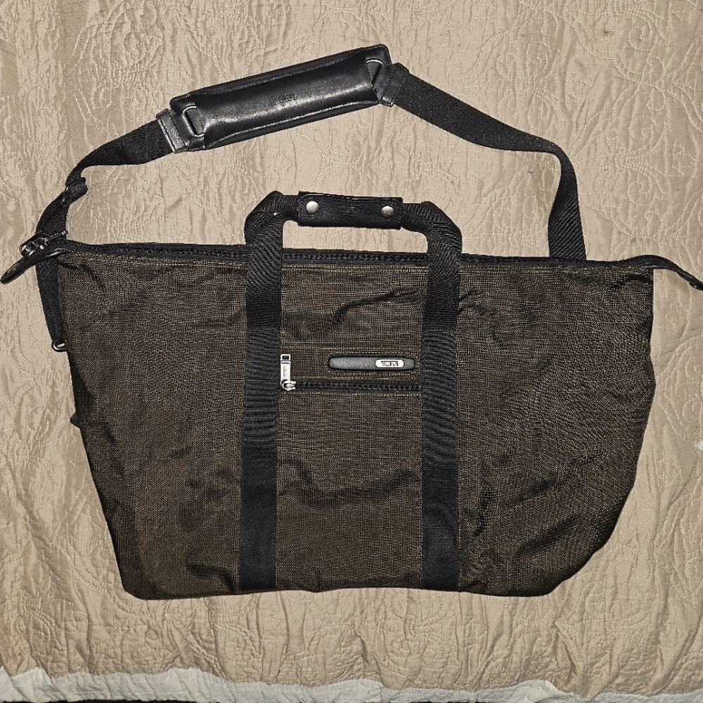Tumi Brown Nylon Messenger Satchel